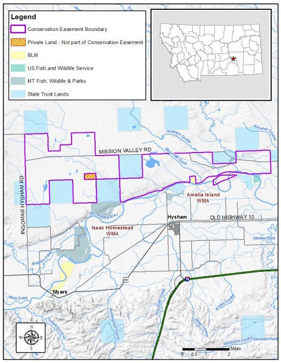 Map of proposed easement